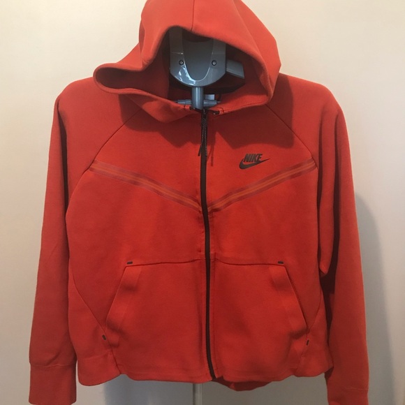 Nike Ladies size Large Red Zip-Up Hoodie - Picture 1 of 6
